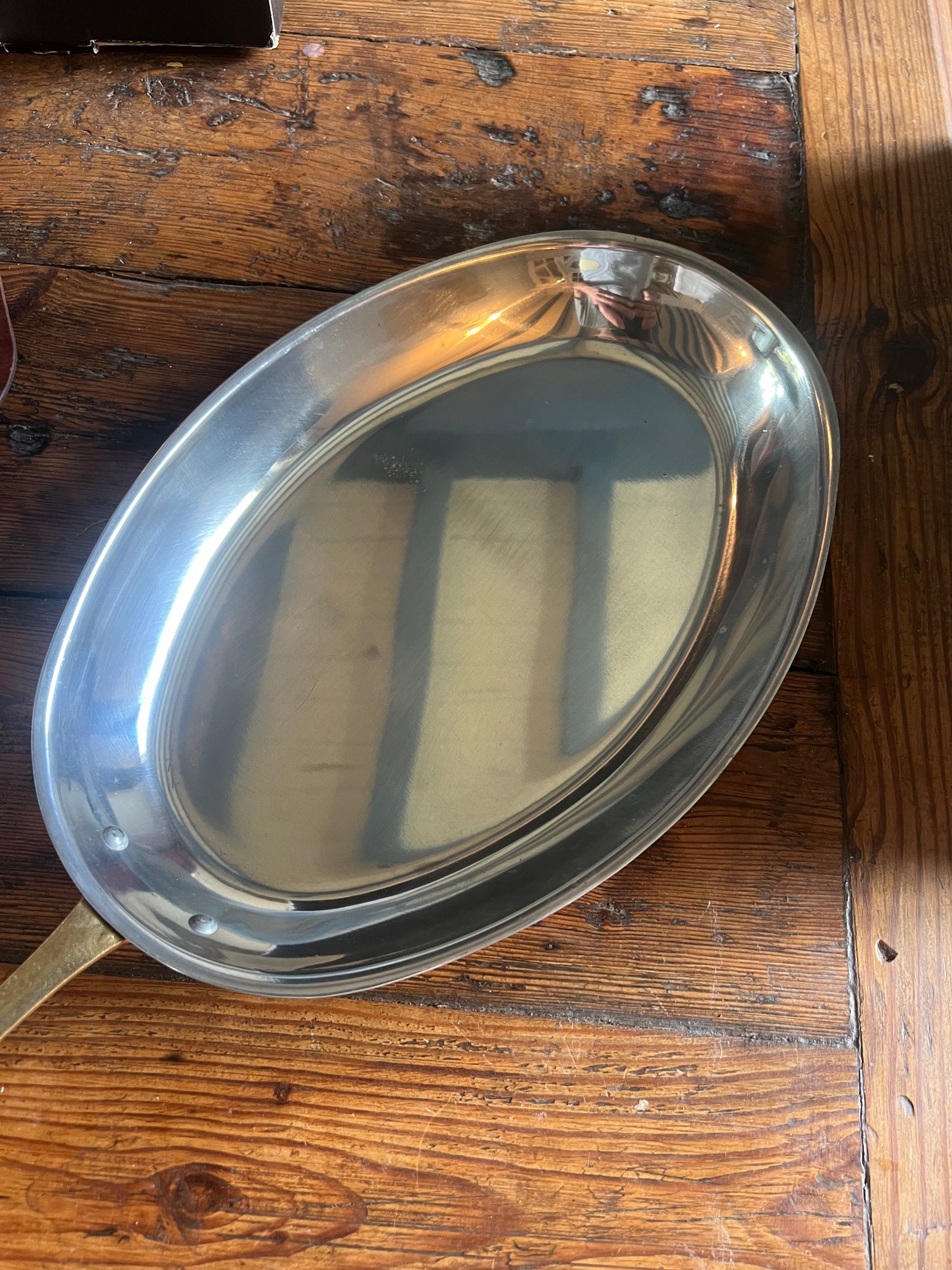 Super Rare Service A Flamber French Copper Les Cuivres De Faucogney Frying Pan